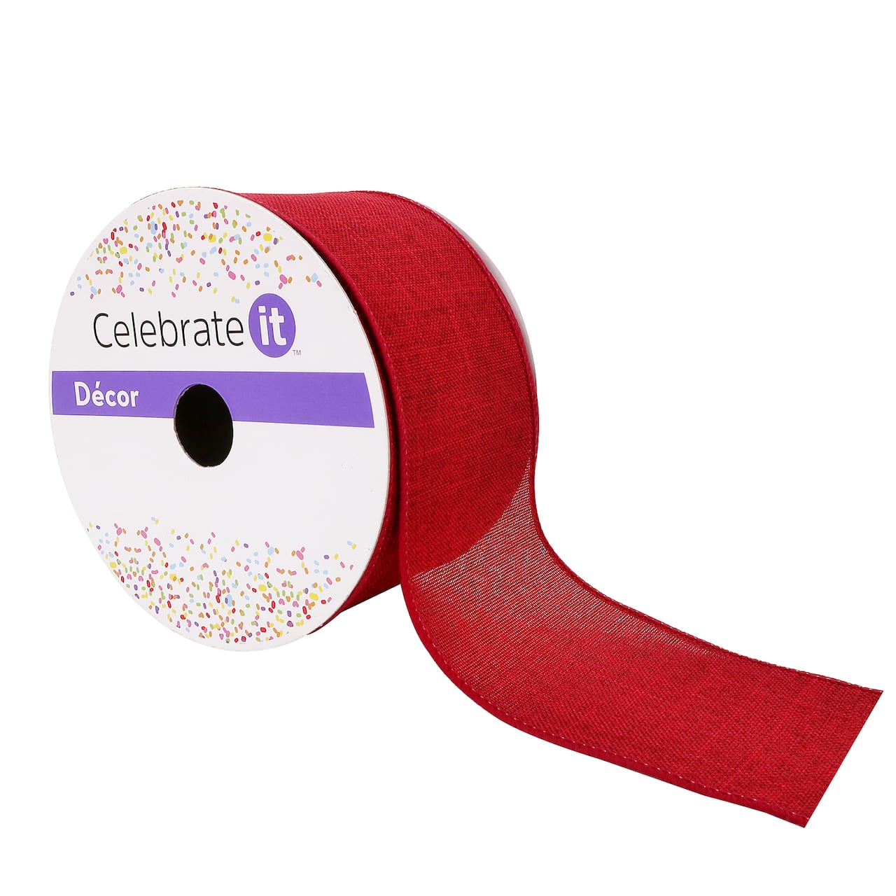 12 Pack: 2.5" x 25ft. Faux Linen Wired Ribbon by Celebrate It®